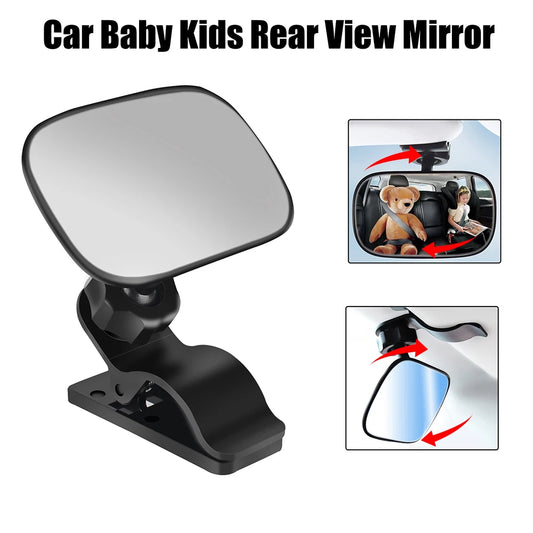 Espejo retrovisor de seguridad para bebé con clip para interior de coche, espejo de maquillaje, abrazadera para respaldo de asiento, adorno para coche, accesorios para coche