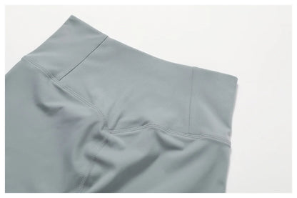 Conjunto deportivo de yoga FUBEIKE para mujer, de verano, color nude, ajustado, con espalda descubierta, ideal para gimnasio, ropa deportiva para mujer, para correr al aire libre.