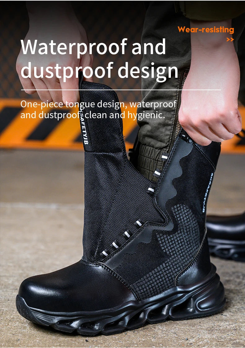 Zapatillas de trabajo con puntera de acero, zapatos de seguridad para hombre, calzado de trabajo nuevo a prueba de perforaciones, botas indestructibles, calzado de seguridad ligero.