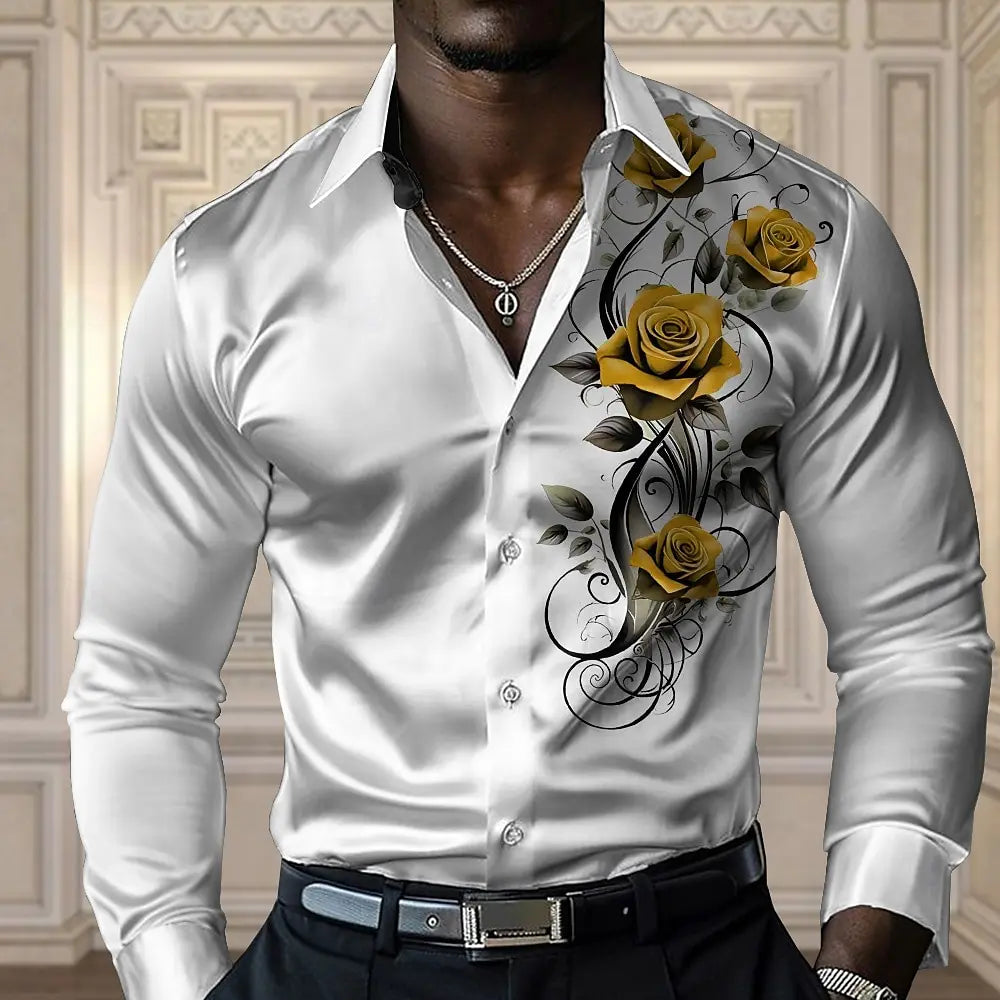 Camisa rosa de alta gama para hombre, camisa de manga larga con botones, informal y cómoda, camisa moderna para las cuatro estaciones, diseño de tallas grandes