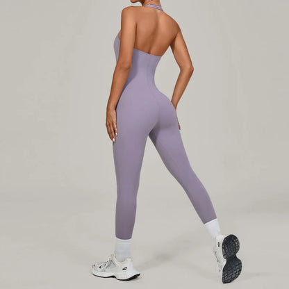 Nuevo Body de Yoga Sexy para Mujer, Mono Deportivo de una Pieza, Sin Mangas, Espalda Abierta, Conjunto de Yoga de Secado Rápido, Ropa Deportiva para Entrenamiento y Yoga.