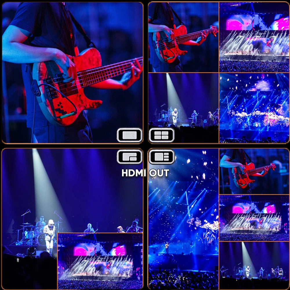 Mezclador de vídeo para transmisión en directo multicámara 1080p60 con 4 HDMI