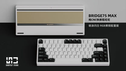 Teclado mecánico inalámbrico ShortCut Studio Bridge75 con Bluetooth, 3 modos RGB, personalizado, de aluminio de larga duración.