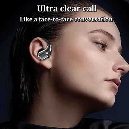 Auriculares inalámbricos Bluetooth 5.4 con gancho para la oreja, TWS, estéreo de alta fidelidad, resistentes al agua, con pantalla LED y modo de espera prolongado.