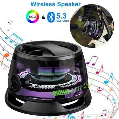 Altavoz Bluetooth magnético para exteriores, inalámbrico, portátil, minialtavoz estéreo de viaje con luz RGB y soporte para teléfono, novedad de 2025
