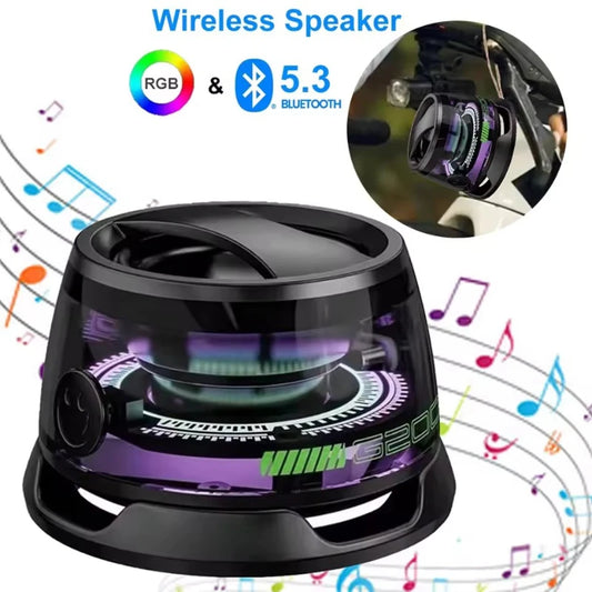 Altavoz Bluetooth magnético para exteriores, inalámbrico, portátil, minialtavoz estéreo de viaje con luz RGB y soporte para teléfono, novedad de 2025