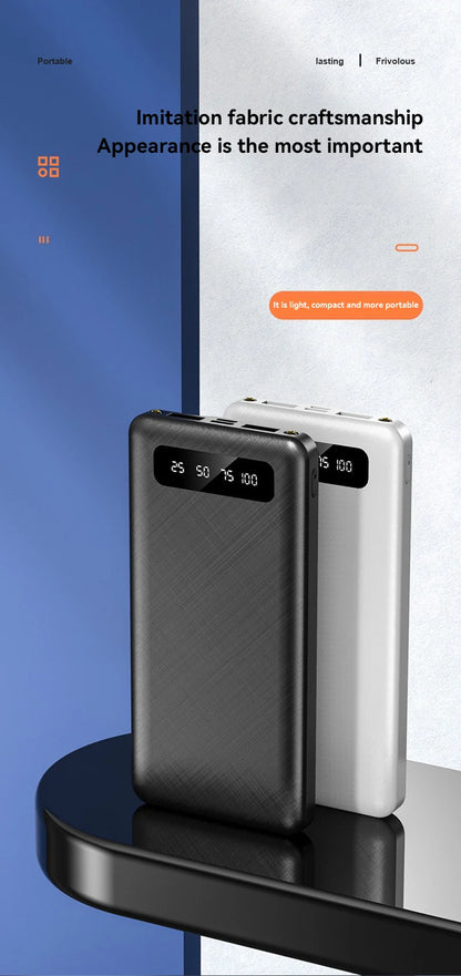 Batería externa portátil Xiaomi de 500.000 mAh y 120 W de carga ultrarrápida de gran capacidad con pantalla digital LED para teléfonos.