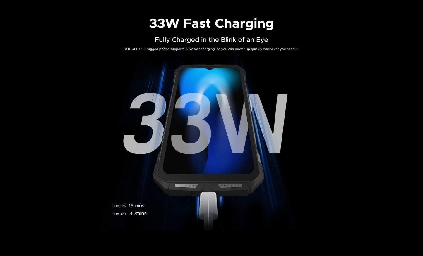 Smartphone robusto DOOGEE S118 de 8 GB y 512 GB, pantalla FHD+ de 6,58", Helio G99, cámara IA de 50 MP, 10800 mAh, Android 14, NFC, 4G.