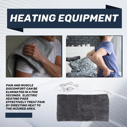 A01F - Almohadilla térmica eléctrica extragrande para aliviar el dolor de espalda y los calambres (30 x 60 cm) - Calor suave para terapia en seco y húmedo