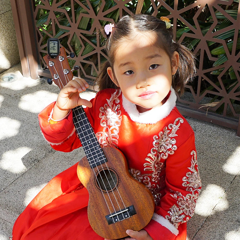 Kit de ukelele acústico de 21 pulgadas con bolsa, cuerdas y afinador, madera maciza, ideal para estudiantes y principiantes, regalo para niños.