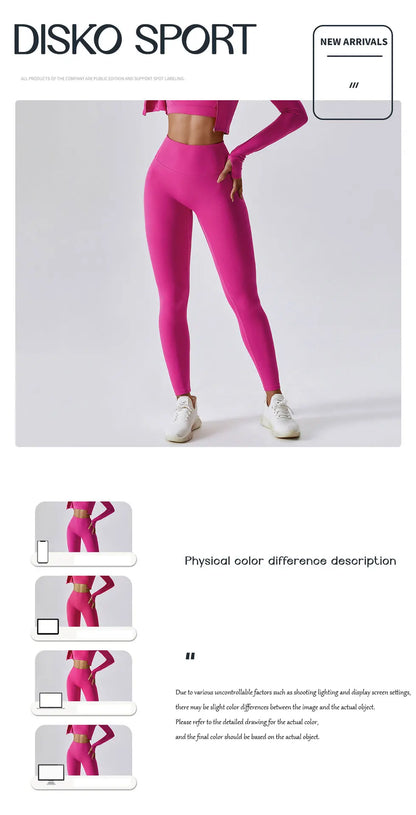 Pantalones de yoga, mallas deportivas para mujer, leggings de gimnasio, suaves, de cintura alta, elásticos, transpirables, de nailon, tipo T.