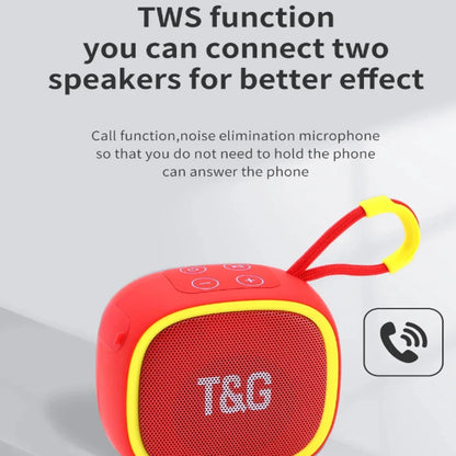 Mini altavoz portátil Bluetooth TG659 de 5 W para exteriores, inalámbrico, con graves, compatible con TF/U Disk, radio FM TWS, capacidad de 500 mAh.