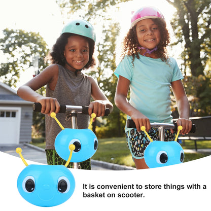Cesta de dibujos animados para patinete infantil, cesta de ciclismo, accesorios de bicicleta, cesta de almacenamiento para patinete de niña, cesta para bicicleta infantil, cesta para patinete decorativa