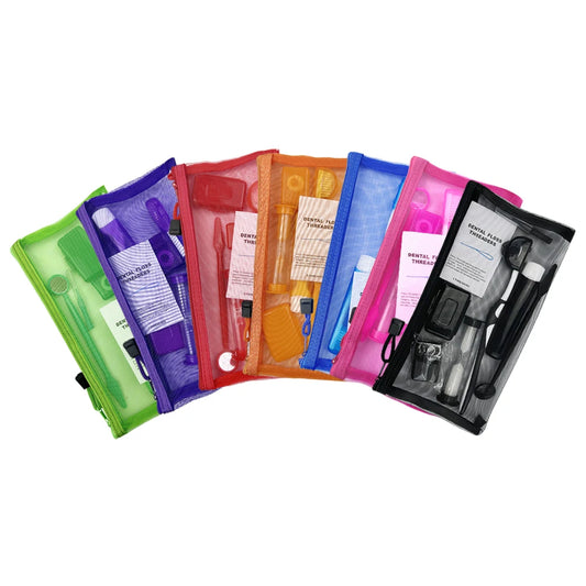 Kit de 8 cepillos de dientes para ortodoncia, incluye cepillo interdental, hilo dental, cera y kit de viaje.