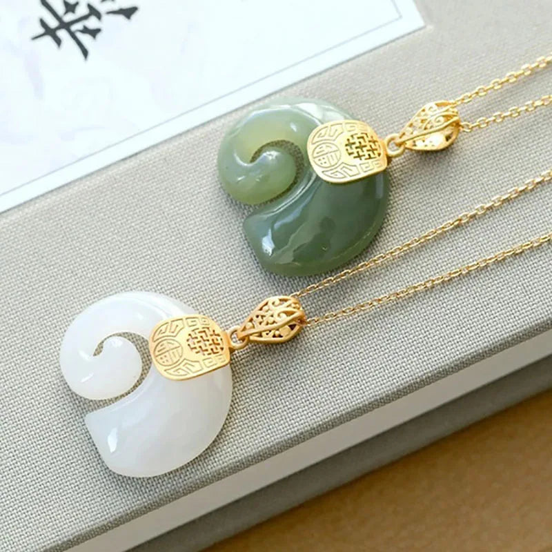 Colgante de elefante de jade hetiano de piedra natural, cadena chapada en oro de 18 quilates, collar, gargantilla, joyería para mujer, cumpleaños y aniversario.
