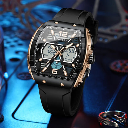 Reloj militar digital LIGE para hombre, resistente al agua hasta 50 m, LED, de cuarzo, deportivo, grande, Masculino