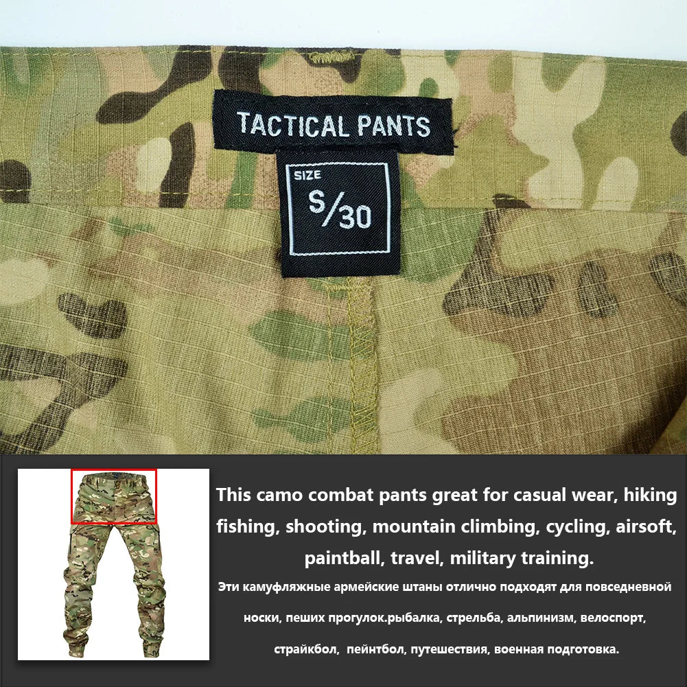 Pantalones de chándal tácticos Mege con camuflaje para exteriores, pantalones cargo antidesgarro, ropa de trabajo, pantalones de senderismo, ropa de calle para hombre