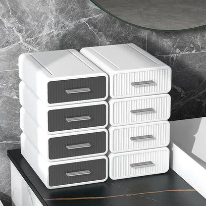 Caja de almacenamiento de escritorio, organizador de papelería, cajón de oficina, caja de almacenamiento de papelería y cosméticos, organización de oficina