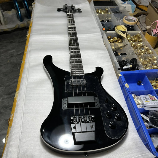 Bajo eléctrico Ric Bac Black 4003 de alta calidad, diapasón de palisandro, cuerpo de tilo, 22 posiciones de tono.