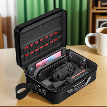 Bolsa para consola de juegos Switch 2, mando, accesorios, estuche rígido, estuche de viaje, estuche de transporte, accesorios.