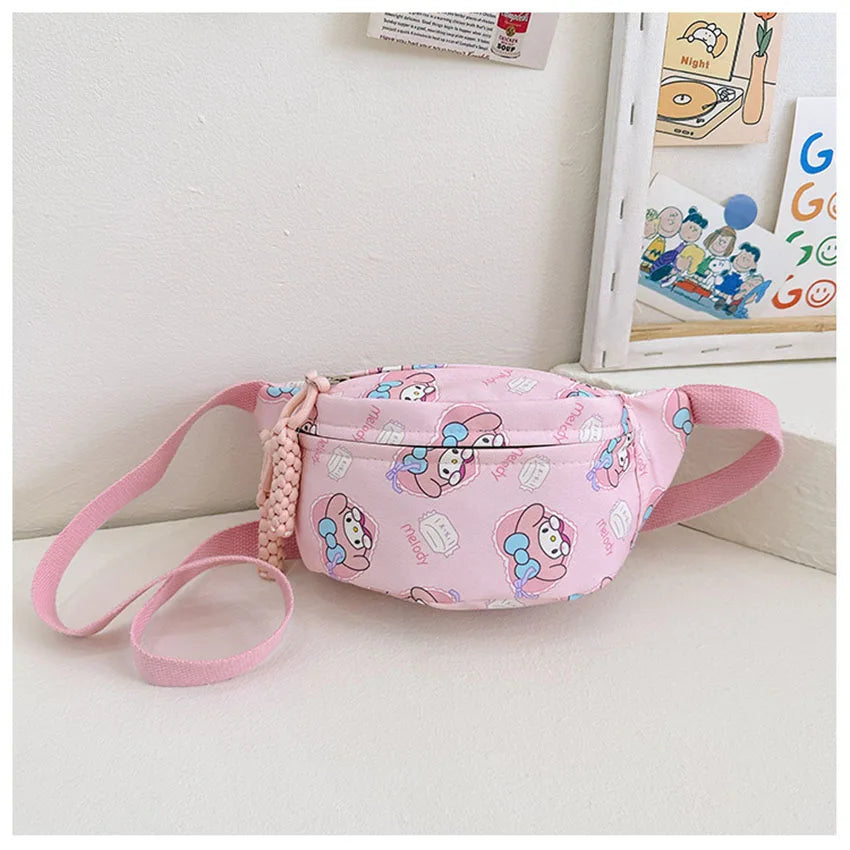 Bolso de pecho Sanrio Kuromi, bandolera de Cinnamoroll, bolso de hombro, riñonera, monedero My Melody Hello Kitty, regalo para niña