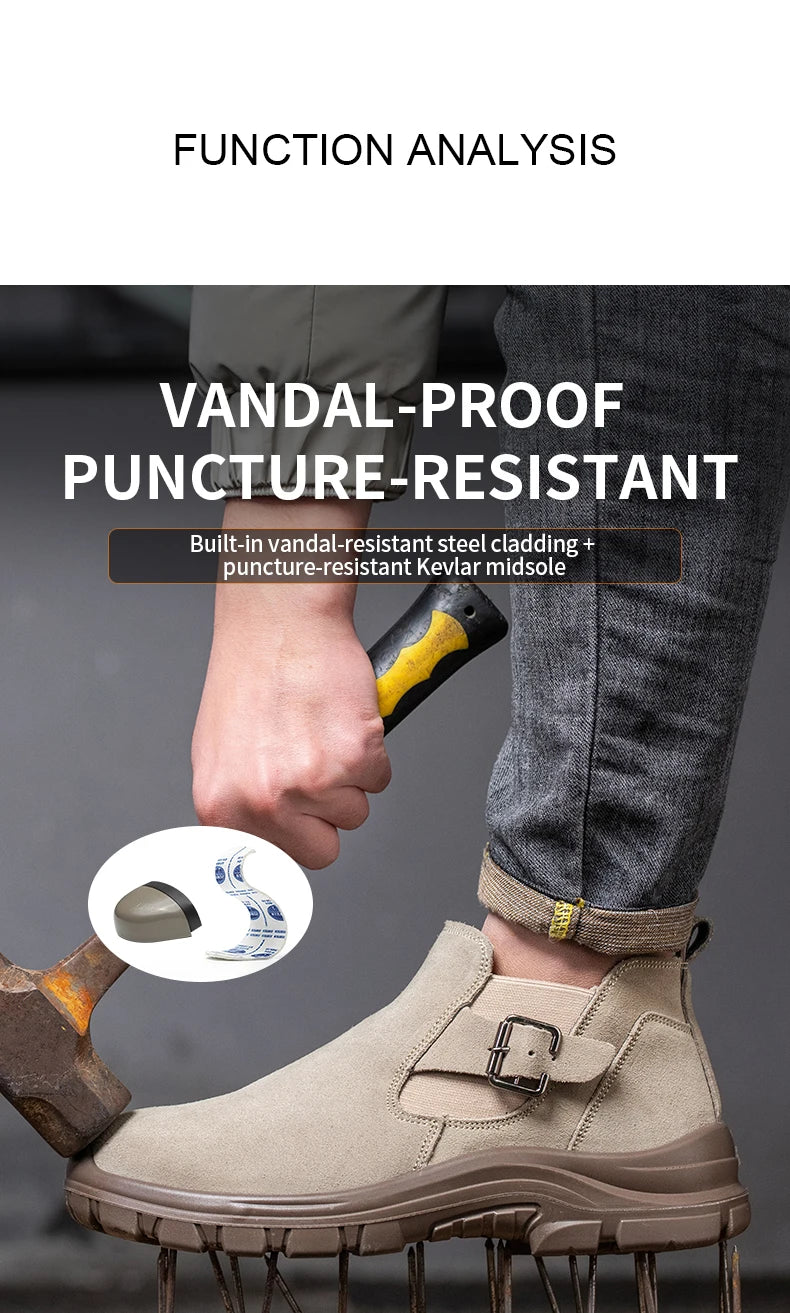 Zapatos de seguridad de moda con puntera de acero para hombre, zapatillas de trabajo, tenis de seguridad, protección industrial para los pies. Originales.