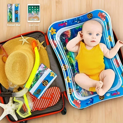 Colchoneta inflable para jugar boca abajo, colchoneta de juego premium para bebés, cojín de agua inflable, gimnasio interactivo para bebés, juguetes para el desarrollo sensorial.
