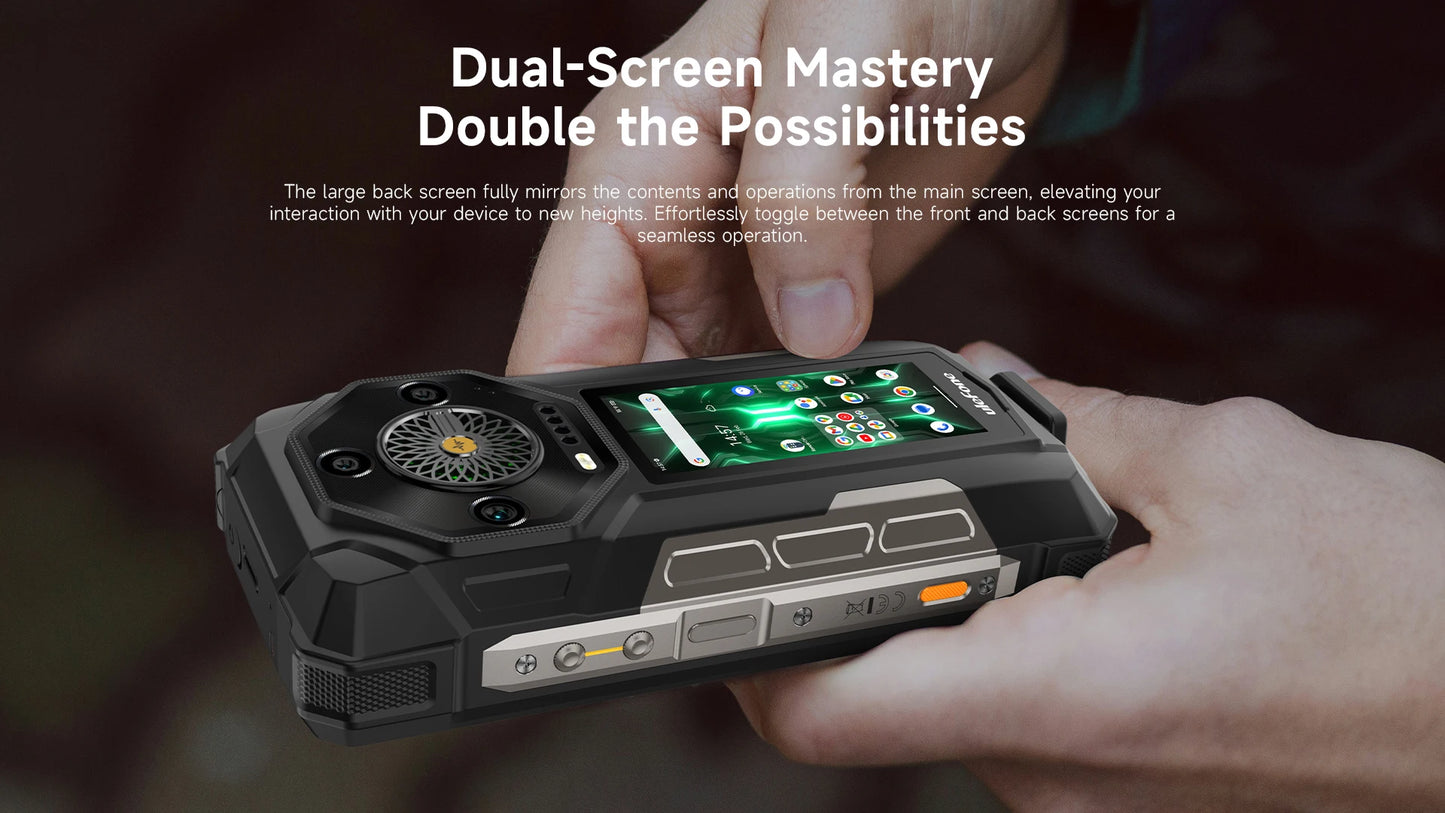 【Estreno mundial】Ulefone Armor 33 Pro 5G Teléfono resistente con batería de 25500 mAh, 512 GB de ROM, pantalla trasera de 6,59" y 3,4" a 120 Hz, NFC y Android.