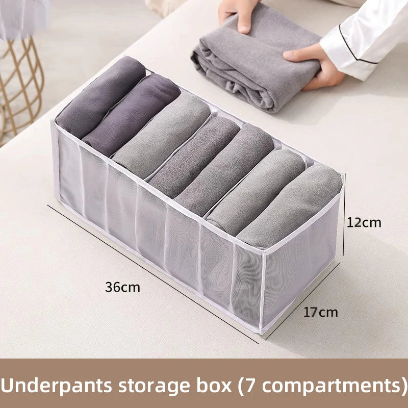 Organizador de ropa, pantalones, ropa, vaqueros, caja de almacenamiento, armario, organización de ropa interior, sujetador, calcetines, compartimento, caja, armario