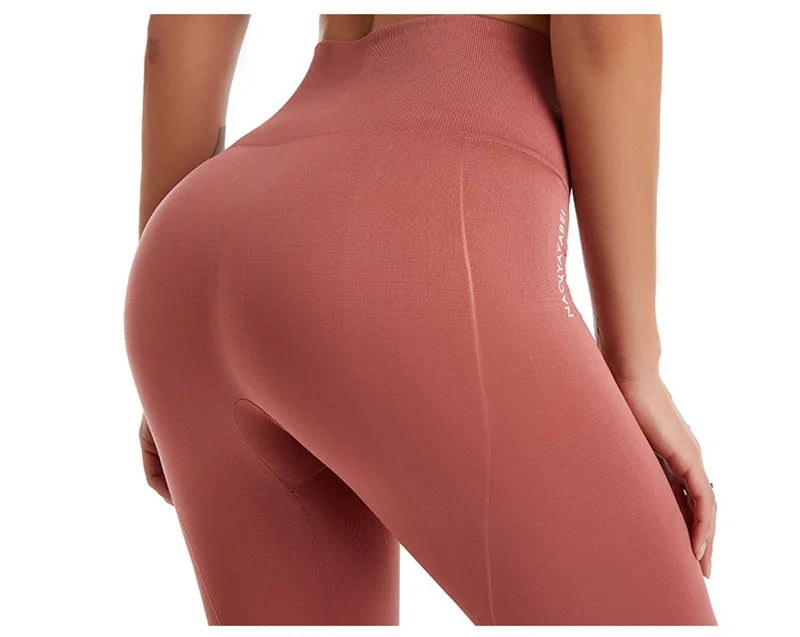 Leggings PofyBofy de cintura alta, sin costuras, elásticas, realzadoras de glúteos, ajustadas, hasta la rodilla, para fitness, yoga y deporte.