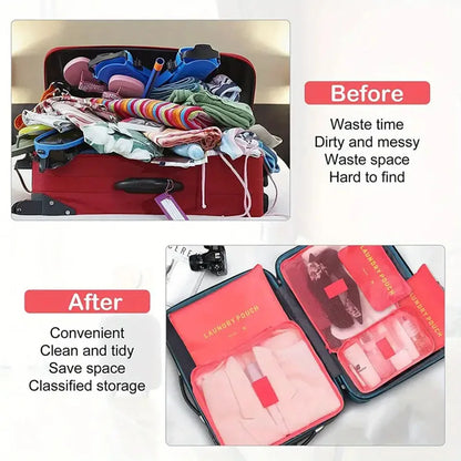 6 bolsas organizadoras de viaje, organizadoras de maletas portátiles, bolsas de viaje para mujeres, organizadoras de equipaje, bolsas para ropa y zapatos.