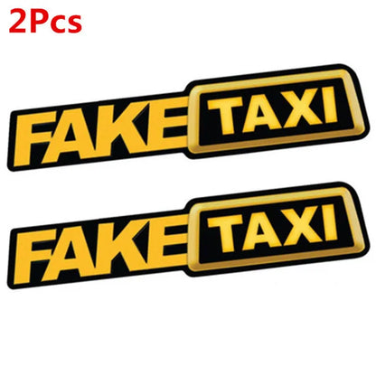 Pegatina divertida de taxi falso para coche, emblema de vinilo autoadhesivo universal para BMW, Ford, Toyota, VW, Honda, Kia, Opel y Kia.