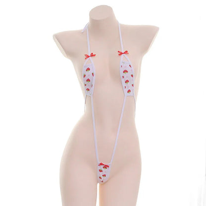 Nuevo microbikini transparente para mujer, lencería sexy, mono erótico en forma de V, miniropa interior elegante, trajes de cosplay porno, conjunto sexual con la espalda al descubierto