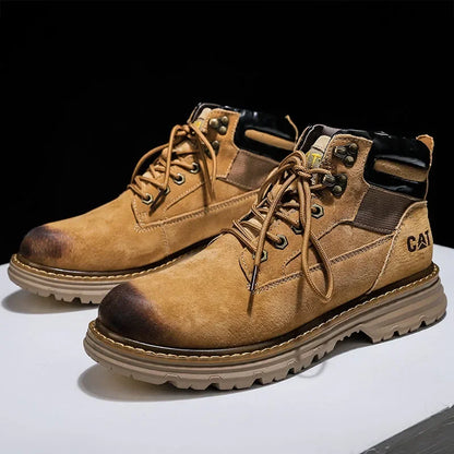 Botas de nieve para hombre, ideales para el invierno. Botas clásicas de caña alta para senderismo, con suela gruesa antideslizante y gran practicidad.