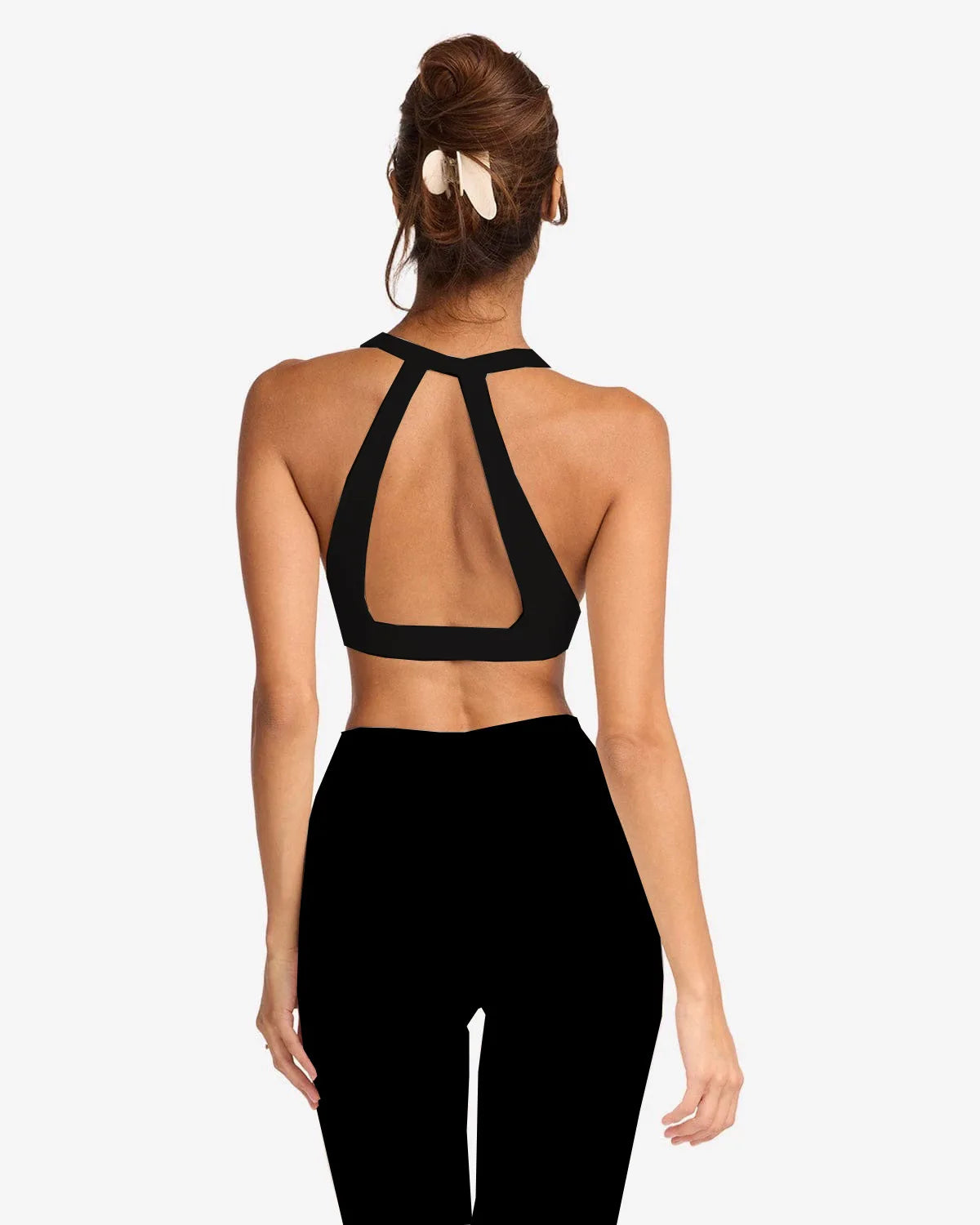 Conjunto de yoga de dos piezas para mujer PMWRUN. Incluye shorts y ropa deportiva para gimnasio.