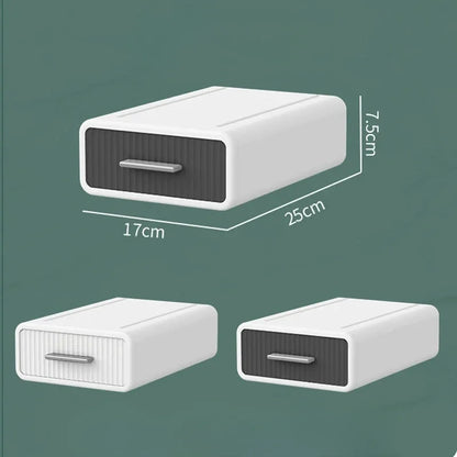 Caja de almacenamiento de escritorio, organizador de papelería, cajón de oficina, caja de almacenamiento de papelería y cosméticos, organización de oficina