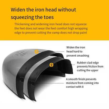 Calzado de seguridad cómodo, resistente a pinchazos, con puntera de acero, para hombre. Resistente al agua, antideslizante y resistente a la abrasión.