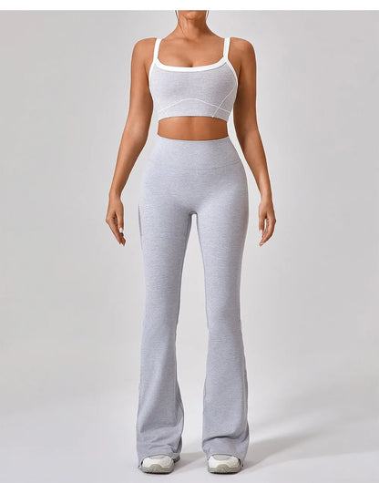 Leggings acampanados, pantalones de yoga para mujer, cintura alta, transpirables, de pierna ancha, ideales para gimnasio, deportes y danza.