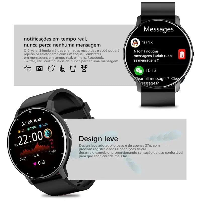 LIGE 2025 - Reloj inteligente para mujer, con conexión a todos los smartphones, pronóstico del tiempo en tiempo real, actividad deportiva, para hombre