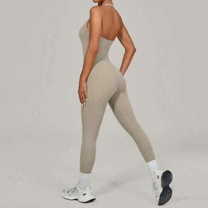 Nuevo Body de Yoga Sexy para Mujer, Mono Deportivo de una Pieza, Sin Mangas, Espalda Abierta, Conjunto de Yoga de Secado Rápido, Ropa Deportiva para Entrenamiento y Yoga.