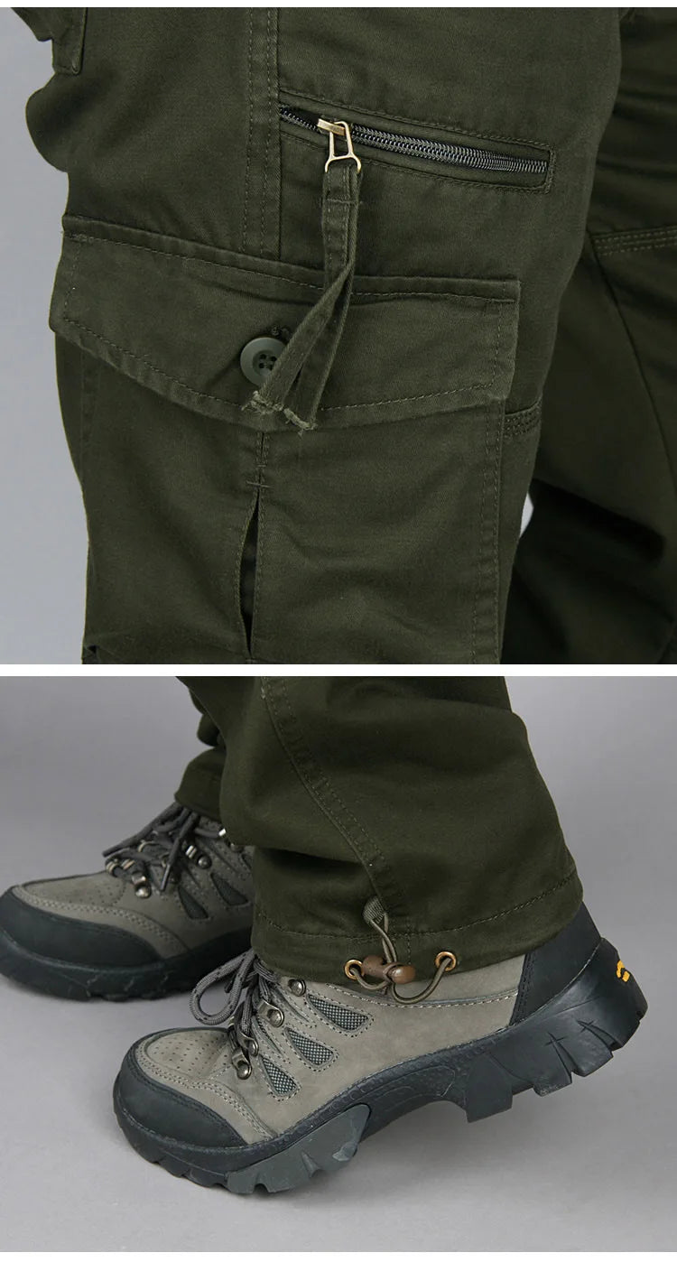 2025 New Autumn Cargo Pants Men Fashion Military Outdoors Man Trousers Long Warm Tactical Cotton Khaki Cargo Pants For Man