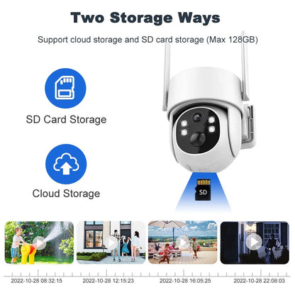 Cámara solar WiFi 4K de 8MP para exteriores, cámara de vigilancia CCTV inalámbrica con panel solar, doble lente, cámara IP PTZ y protección de seguridad.