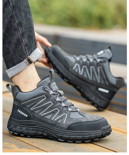 Calzado de seguridad para hombre, zapatos de trabajo con puntera de plástico antiaplastamiento y antiperforación, aislantes, para exteriores, informales, botas de protección laboral, calzado seguro.