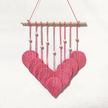 Decoración de pared para el hogar de estilo bohemio hecha a mano, decoración colgante para habitación.