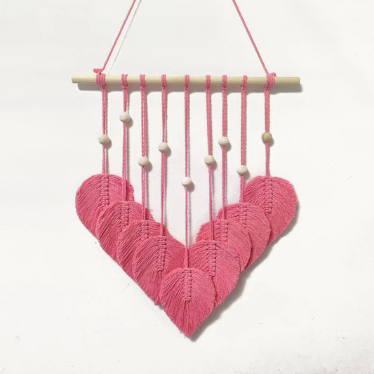 Decoración de pared para el hogar de estilo bohemio hecha a mano, decoración colgante para habitación.