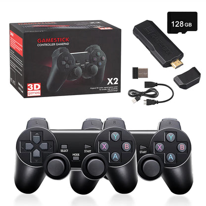 Consola de videojuegos Y6 con salida 4K HD y dos controladores inalámbricos 2.4G, más de 10 000 juegos para PSP/PS1/N64/CP1/CP2/CP3/Neogeo/GBX/MAME