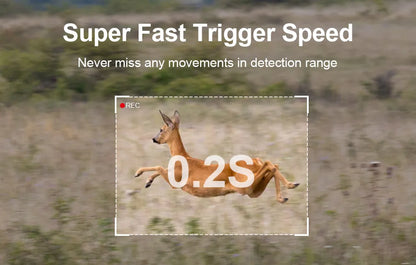 1/2 cámara de rastreo celular UCon 4G 2K con energía solar, activación por movimiento (0,2 s), visión nocturna.