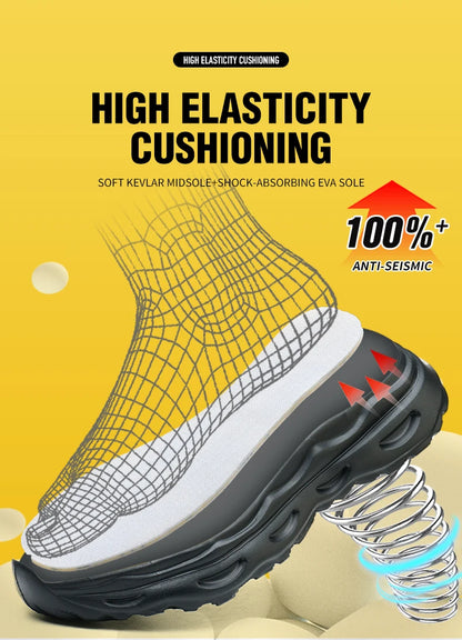 Calzado de seguridad talla 47 48 para hombre y mujer, zapatos de trabajo con puntera de acero, ligeros, botas de seguridad indestructibles, zapatillas de trabajo.