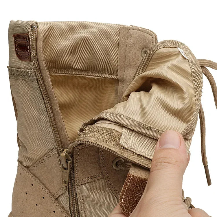Summer Breathable Men Women Army Boots Military Tactical Airsoft Paintball Boots Side Zipper Male Desert Combat Ankle Boots