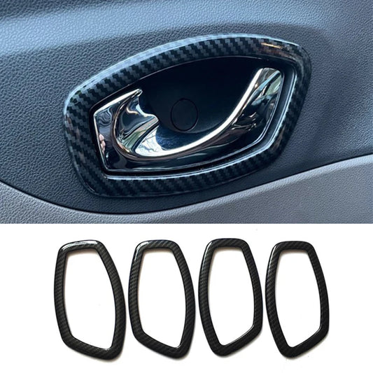 Accesorios para Renault Clio IV Clio4 2013 2014 2015 2016 2017 2018: Interiores de fibra, cubiertas de cuencos de puerta, molduras y adornos de estilo.